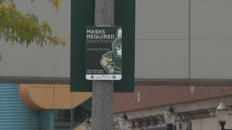 Signs in downtown East Lansing.