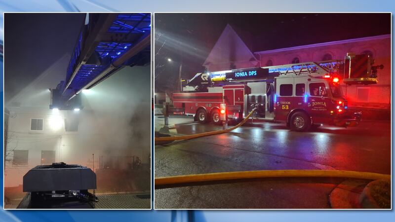 Fire crews at the Zion United Methodist Church on Jan. 5, 2023.