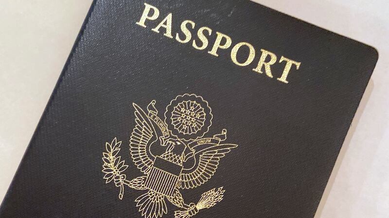FILE - This May 25, 2021 file photo shows a U.S. passport cover in Washington.