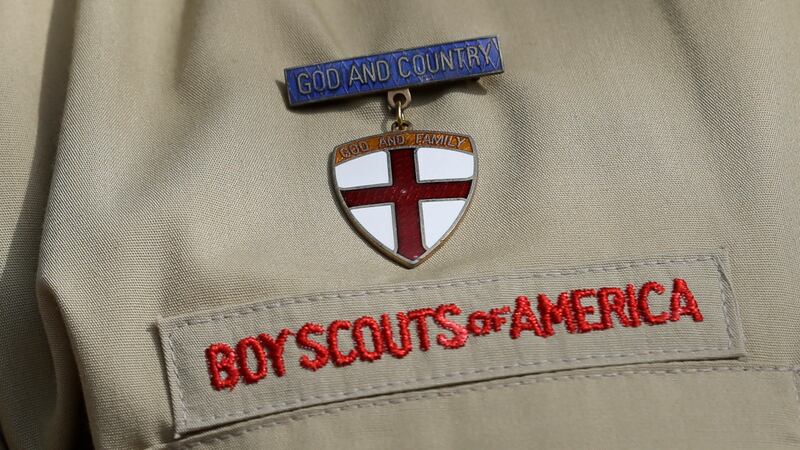FILE - A close-up of a Boy Scout uniform