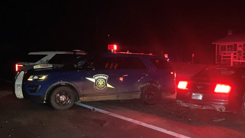 The pinned trooper was transported to the hospital with non-life-threatening leg inquiries and...