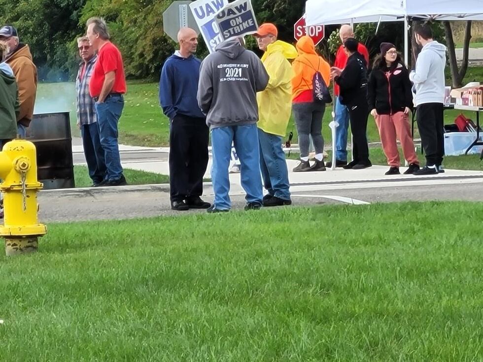 UAW strikers hit by vehicle.