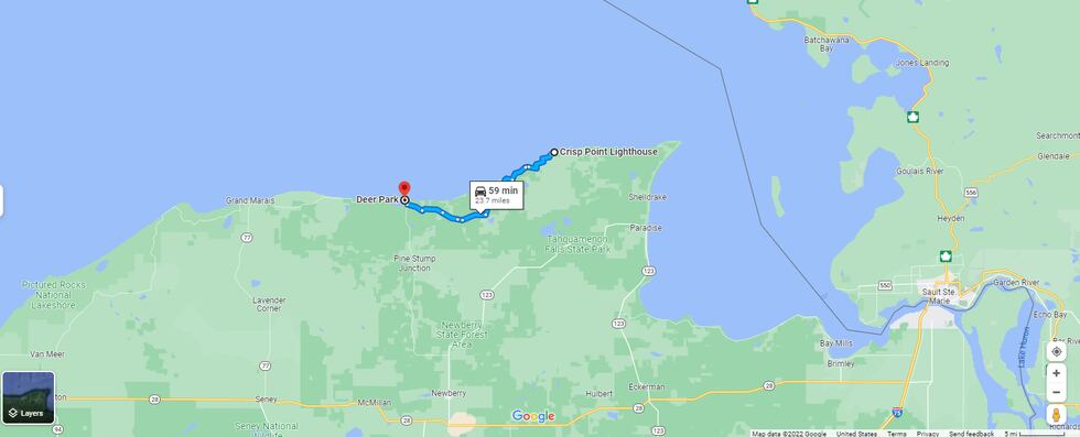 “They pulled at the oars for several hours and eventually came within site of the Crisp Point...