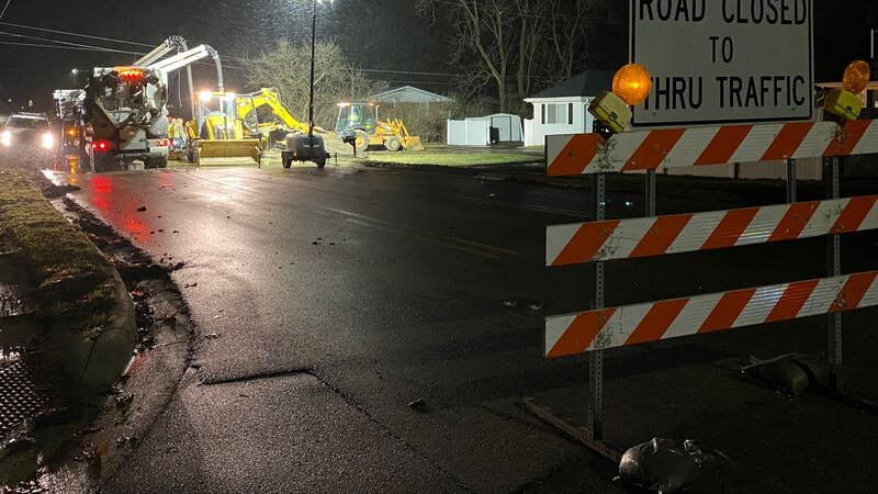 It was the second water main break in the area within two weeks.
