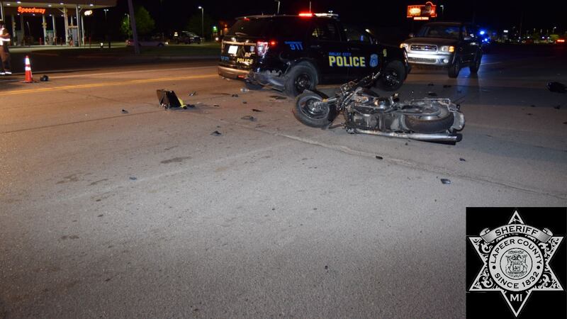 Motorcycle crash.
