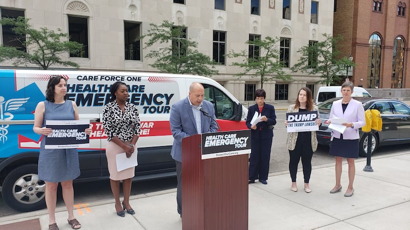 "Care Force One" was in Lansing on Wednesday, that's a health care bus that...
