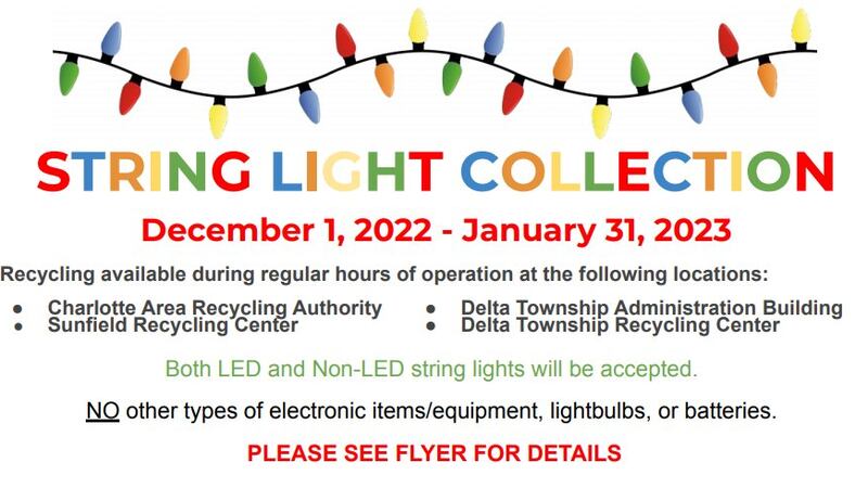 The City of Charlotte is participating in string and holiday lights recycling.