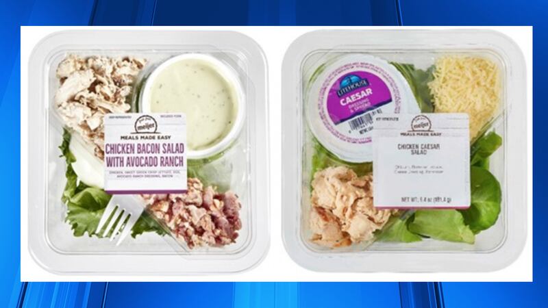 Photo of some of the recalled salads.
