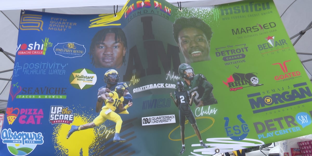 MSU’s Aidan Chiles and Michigan’s Alex Orji come together to support the community MSU’s Aidan Chiles and Michigan’s Alex Orji come together to support the community